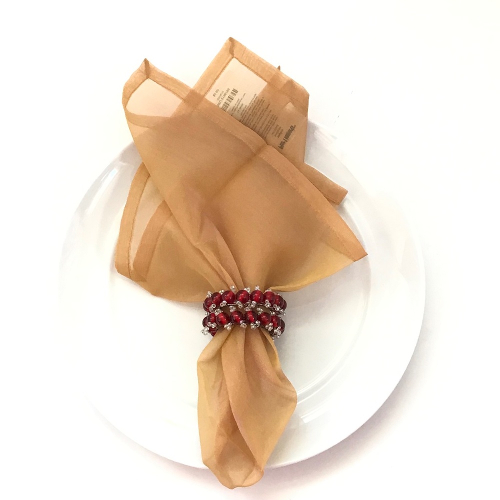 PIER 1 Napkins Gold NWT Set of 8